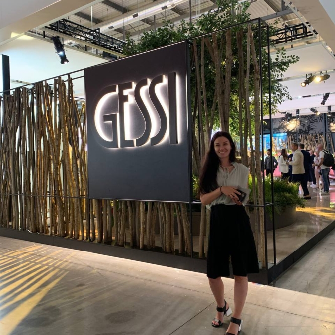 The Gessi stand impressed with an incredible new collection, which is presented between trees and flowers.